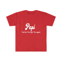 Load image into Gallery viewer, Papi. The Man. The Myth. The Legend. - Men&#39;s Fitted Short Sleeve Tee