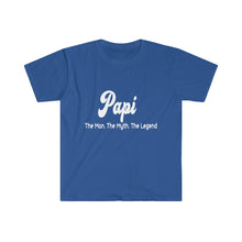 Load image into Gallery viewer, Papi. The Man. The Myth. The Legend. - Men&#39;s Fitted Short Sleeve Tee