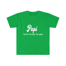 Load image into Gallery viewer, Papi. The Man. The Myth. The Legend. - Men&#39;s Fitted Short Sleeve Tee