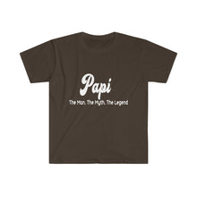 Load image into Gallery viewer, Papi. The Man. The Myth. The Legend. - Men&#39;s Fitted Short Sleeve Tee